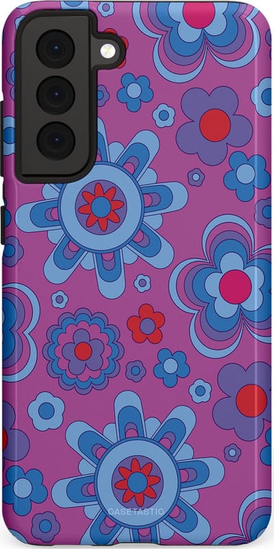 Casetastic Hoesje Geschikt voor Samsung S21 FE - Stijlvolle Beschermende Duo-layer Case - Retro relax