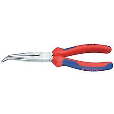 Knipex 38 25 200 Platte rondbektang Elektronica en fijnmechanica 40° gebogen Vanadium elektrostaal 200 mm
