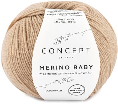 Katia Concept Merino Baby - 43 beige - Wol Garen