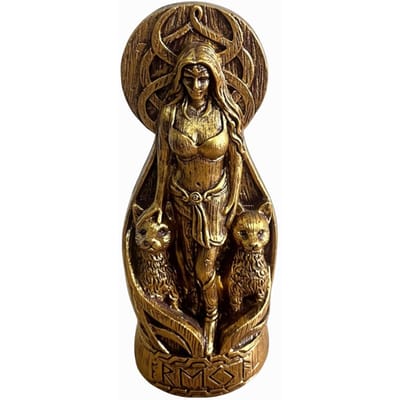 Godinnenbeeld Noorse Mythologie Kat Godin Hars Beeldje voor Huis Buiten Tuin Decoratie Godinnenbeeldje 1ST