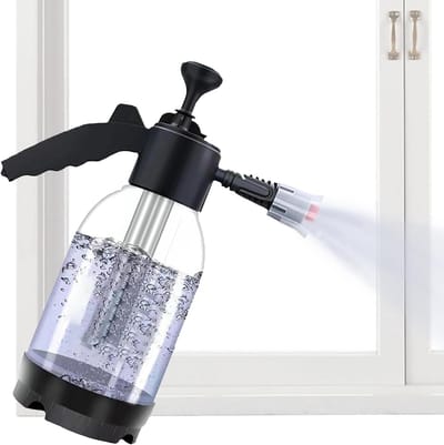 Schuimpompspuit - Schuimspuit - Auto reinigen - Draagbestendig materiaal - 2L capaciteit - Wit
