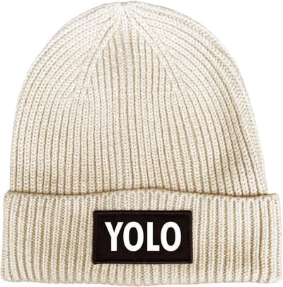 Wintermuts rib gebreid oatmeal - Yolo - soBAD. | Wintersport | Après ski outfit Warme Muts voor Volwassenen | Heren en Dames Beanie