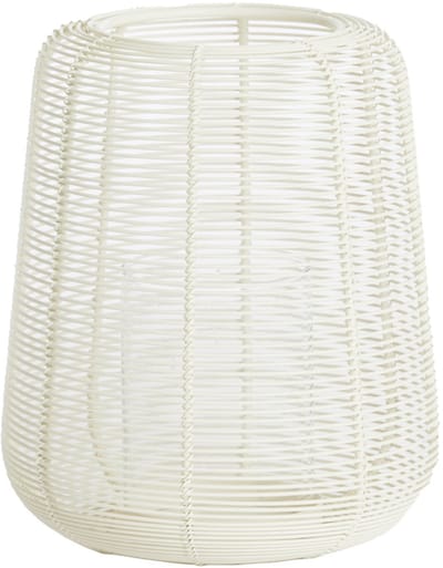 Light & Living windlicht ADETA mat crème met glas – Ø18x21 cm