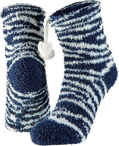 Apollo - Huissokken/Slofsokken - Meisjes - Dierenprint Zebra - anti slip 20-24