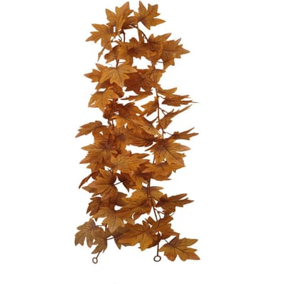 175cm Kunstzijde Esdoornbladeren Wijnrank Krans Kunstmatige Esdoorn Hangend Kleurrijke Herfstbladeren Rotan Huis Tuin Decoratie 175cm brown