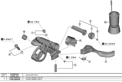 Shimano Bl-m9220 Y2rj98040 Rechter Hendelbehuizing Zilver