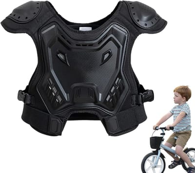 Kinder Beschermvest - Motorcross Kleding - Actieve Sporten - Verstelbaar Ontwerp - 30 cm Lengte - Zwart