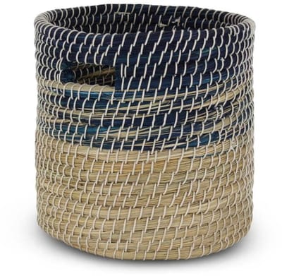 Safaary - Rieten Mand van Zeegras Blauw-Naturel