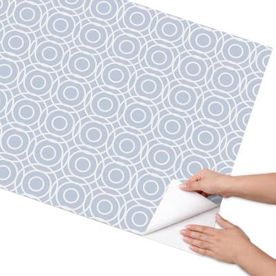Coloray Meubel Wrap Folie - Grijs Meubelfolie - 75x150 cm - Meubel Wrap Folie Geometrisch patroon - Plakfolie Meubels - Geometrische Meubelfolie - Decoratiefolie Zelfklevend - Slaapkamer decoratie - Achtergronden en patronen