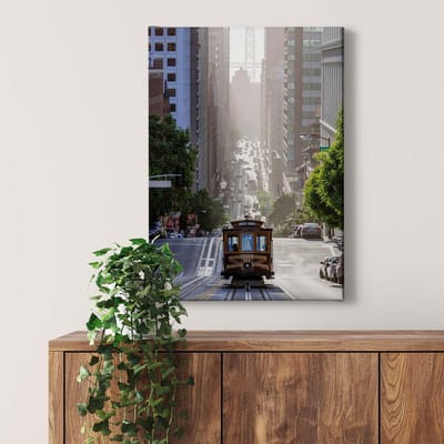 Canvas print DD123127 San Francisco A.S. Création 0,7 x 0,5 m Grijs Kantoor Hal/Gang Keuken Slaapkamer Woonkamer