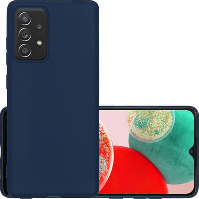 Hoesje - Geschikt voor Samsung Galaxy A23 - Sterk & Shockproof - Hoes Cover - Siliconen Case - Donkerblauw