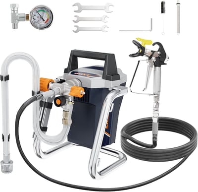 Airless Verfspuitapparaat - Verfspuitpistool Systeem - Muren Deuren Tuin - Met Drukmeter - 8 kg