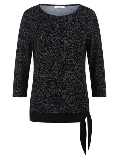 Shirt ronde hals Van Peter Hahn zwart