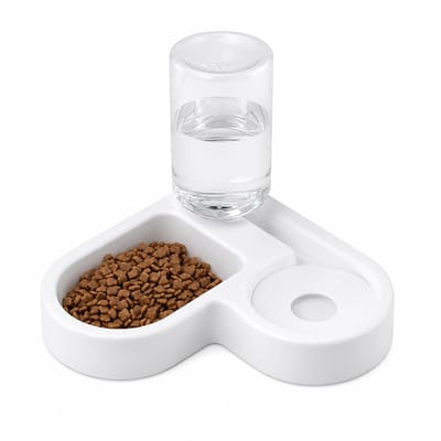 Pelor Voerbak met Waterdispenser - Automatische Drinkbak en Voerbak - Anti Mors - Voor Honden en Katten - PP