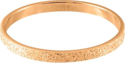 Quiges Stapelring Dames - Vulring Glitter - RVS Roségoudkleurig - Maat 18 - Hoogte 2mm - SP029R18