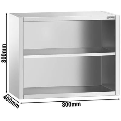 GGM Gastro Edelstahl Wandhängeschrank PREMIUM - 800x400mm - ohne Schiebetür - 800mm hoch