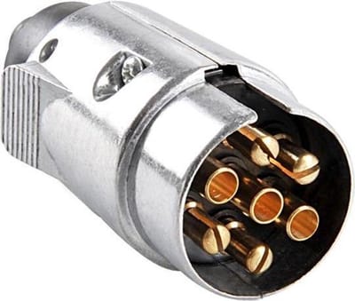 ProPlus 7-polige metalen aanhangwagenstekker - robuust en betrouwbaar - Ø 41 mm