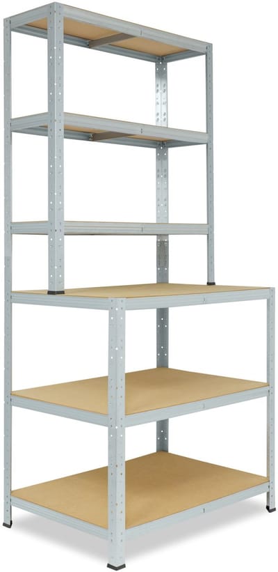 Shelfplaza HOME werkbankstelling - 190x80x60 cm - verzinkt - 6 planken