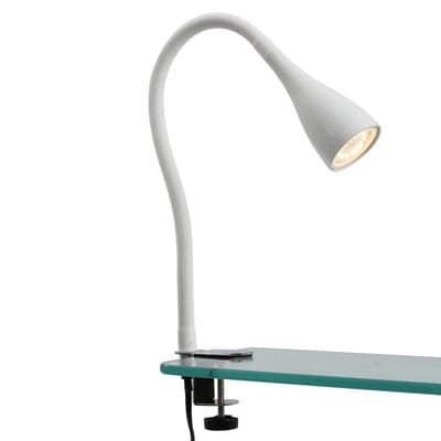 B.K.Licht - Klemlamp - dimbaar - met aan/uit schakelaar - bureaulamp - tafellamp - met GU10 - 3.000K - 400Lm - 5W