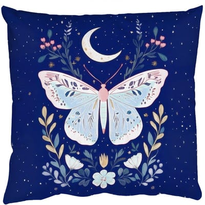 Sierkussens - Kussentjes Woonkamer - 50x50 cm - Vlinder - Maan - Bloemen - Sterrenhemel