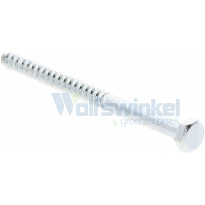 Houtdraadbouten - DIN571 Zeskant - M6 x 90mm - Verzinkt (100 stuks)