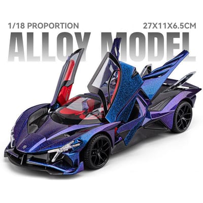 1:18 Schaal Apollo Evo Lambor Lp770 Legering Sportwagen Diecast Speelgoed Model Ornament Muziek Licht Pull Back Voertuig Kind Verjaardagscadeau