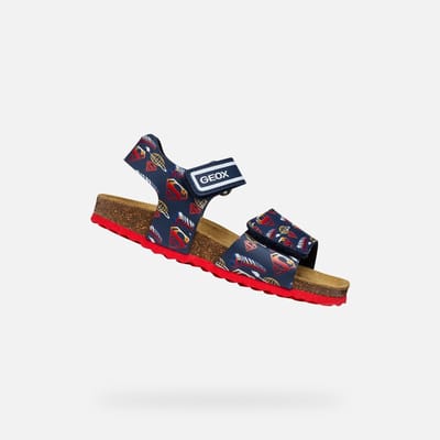 GEOX GHITA JONGENS - MARINEBLAUW/ROOD - Maat 32