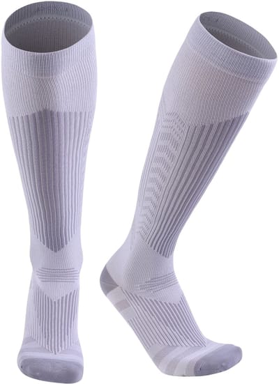 KANGKA Compressiekousen 20-30 mmHg maat S/M – Hardloopsokken, Wandelsokken & Steunkousen met Reflecterend Effect