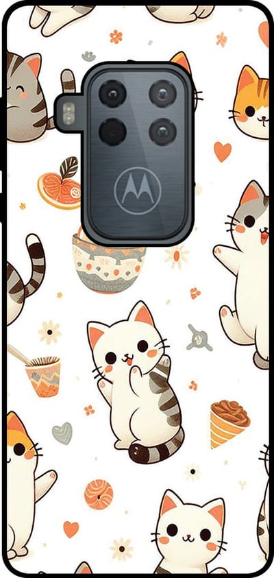 Smartphonica Telefoonhoesje Geschikt voor Motorola One Zoom met katten opdruk - TPU backcover case cat design geschikt voor Motorola One Zoom