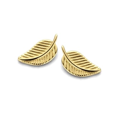 New Bling 9NBG-0168 Gouden Oorknop - Blaadjes - 14 krt - mm - Goudkleurig