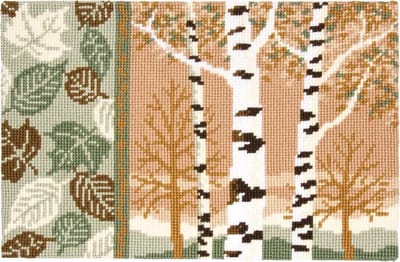 Vervaco - Kruissteektapijt kit - Berkenbomen - PN-0146997 - Borduren - Borduurpakket - Borduurpakket volwassenen - Borduurpakket kind
