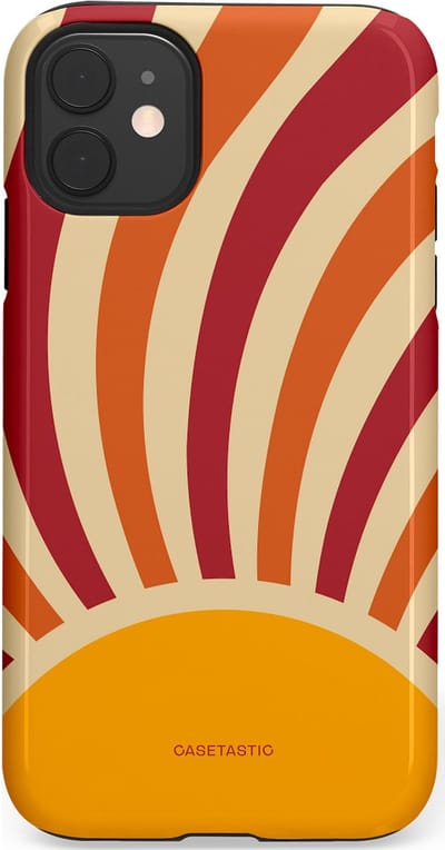 Casetastic Hoesje Geschikt voor Apple iPhone 11 - Stijlvolle Beschermende Duo-layer Case - Retro zomer