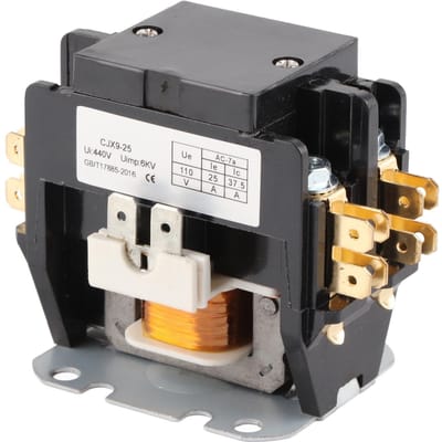 AC Contactor CJX9 25 2P Zilverlegering Contact Vlamvertragende PP Schaal 25A Airconditioner AC