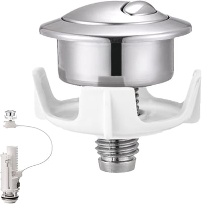 Toilet Spoelknop - Drukknop Reservoir - Waterbesparing Toilet - Twee Spoelopties - 4.8 x 5.4 cm