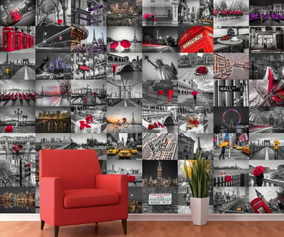 DIY fotobehang - Steden - New York City - 1Wall - Muurstickers - Creatief Fotobehang - Plak hoe je wil - 27 x37 cm