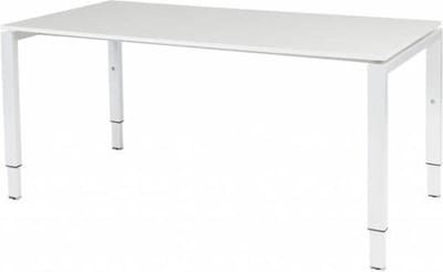 Verstelbaar Bureau - Domino 160x80 grijs - wit frame