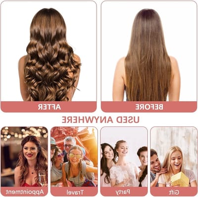 Heatless Curling Rod Hoofdband voor Makkelijk Krullen, Zachte Satijnen Slaaprollers voor Lang en Middellang Haar, Ideaal voor Nachtelijk Gebruik en Zorgeloos Stylen
