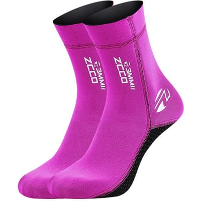 Chaussettes de combinaison en néoprène 3 mm, plongée, kayak, dériveur, voile, tailles 3 à 11 M rose