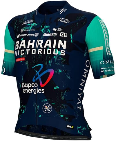 Ale Pr-r 2.0 Bahrain Victorious Korte Mouw Wielertrui Blauw M Man