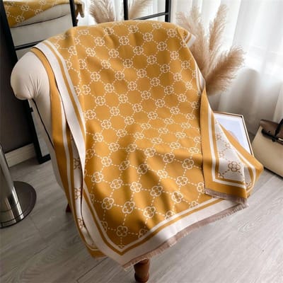 Kasjmier Sjaal Voor Vrouwen Dikke Warme Winter Deken Vrouwelijke Luxe Kwaliteit Sjaal Wikkel Bufanda Poncho Echarpe Pashmina 65X185CM orange
