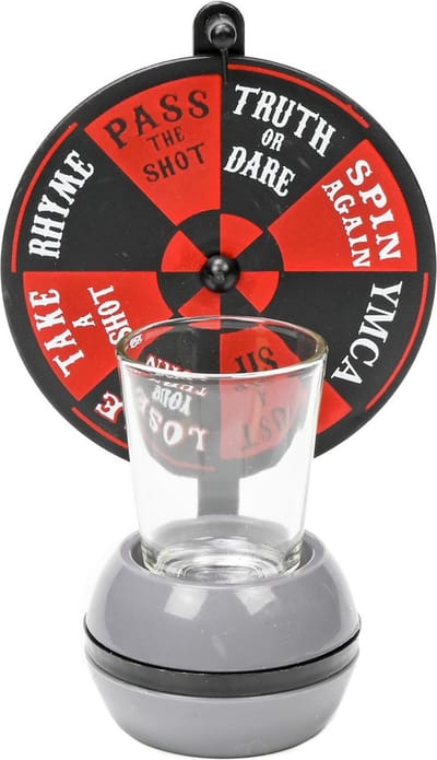 Benson Rad van Shots - Drankspel - Inclusief Shotglas - Draaibaar Rad - Vaatwasserbestendig
