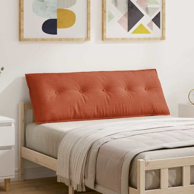 vidaXL - Rugkussen - Rood - Oranje - 140 - x - 50 - cm - Corduroy - stof