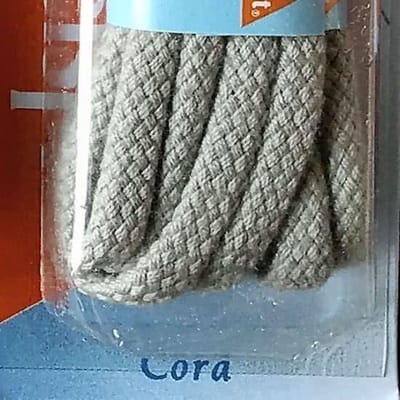 Ringpoint 64 - 3 mm x 90 cm Naturel - Ronde koord gewoven  Cord 100% katoenen schoenveter