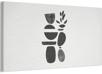 Akoestisch wandpaneel 80x40 cm - Vilt schilderij Japandi - Zwart - Abstract - Akoestische panelen - Geluidsdempende wanddecoratie - Geluidsisolatie woonkamer - Muurdecoratie geluidspanelen