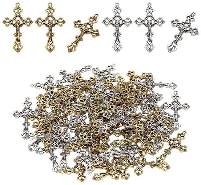 Dailygoods- Kruishanger Set - 60 Stuks Antieke Kruishangers - Legering - Sieraden Maken - Doe-Het-Zelf Projecten - 43 mm Afmetingen