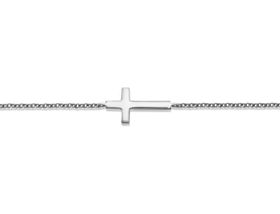 Armband met Kruisje Zilver XB011S 16-19cm