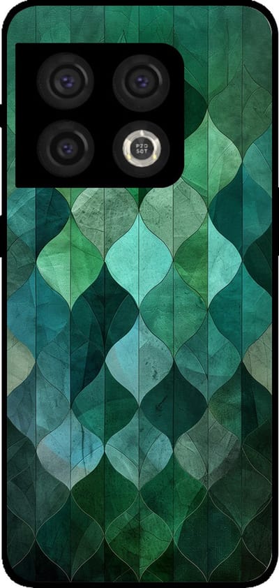 Smartphonica Telefoonhoesje Geschikt voor OnePlus 10 Pro met groene bladeren opdruk - TPU backcover case green leaf design - Groen geschikt voor OnePlus 10 Pro