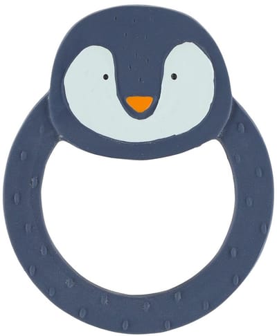 Natuurlijk rubber ronde bijtring - Mr. Penguin