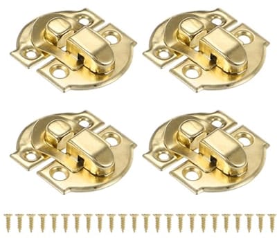 Kleine metalen doos tuimelvergrendeling - 4-pack vintage hasp vergrendeling voor juwelendozen en gereedschapskisten