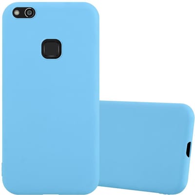 Cadorabo Hoesje geschikt voor Huawei P10 LITE in CANDY BLAUW - Beschermhoes gemaakt van flexibel TPU silicone Case Cover